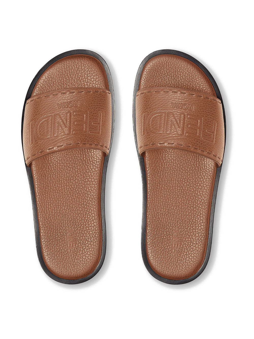 FENDI Leather Slippers for Men - SS25 Collection