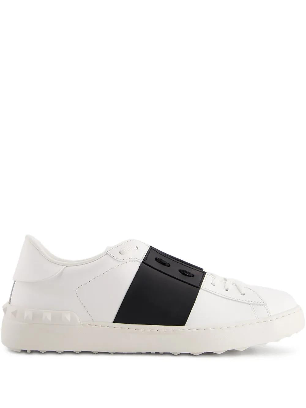 VALENTINO Open Design Leather Sneakers for Men