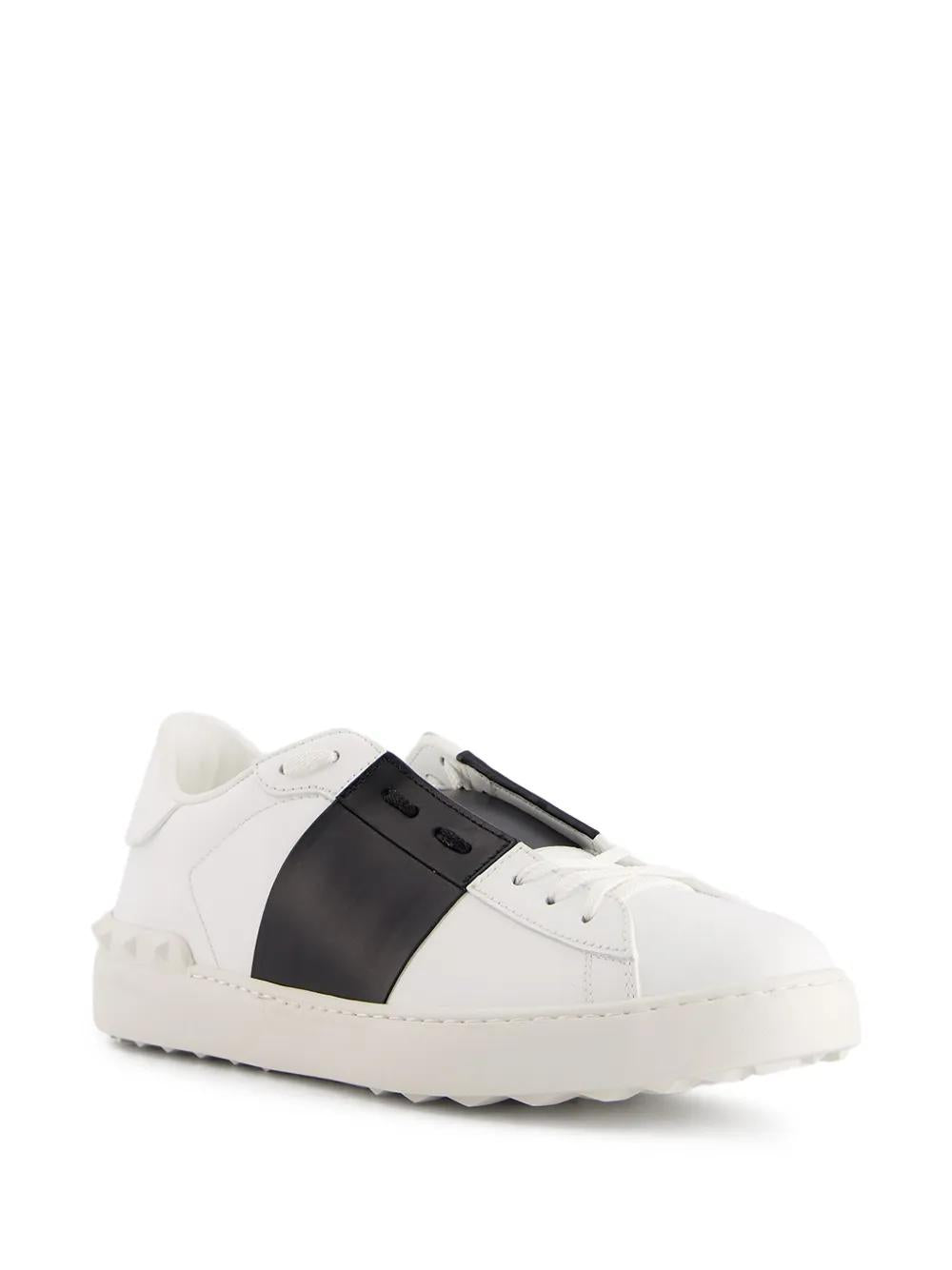 VALENTINO Open Design Leather Sneakers for Men