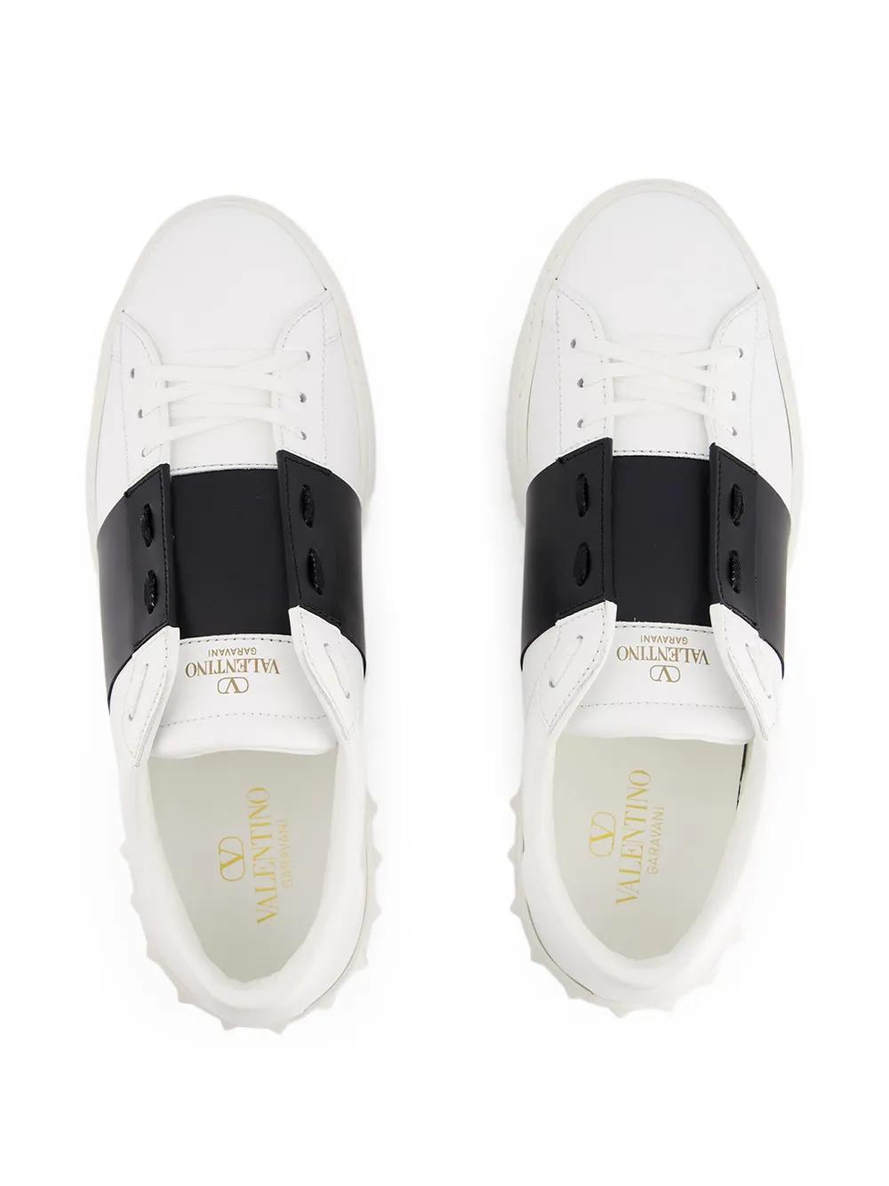 VALENTINO Open Design Leather Sneakers for Men