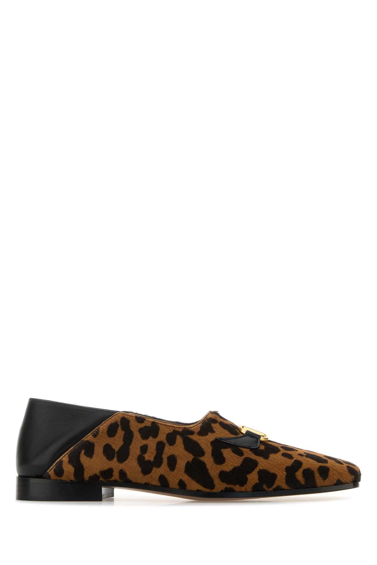 VALENTINO GARAVANI Printed 100% Leather Hair Babouches Loafers for Men - FW25
