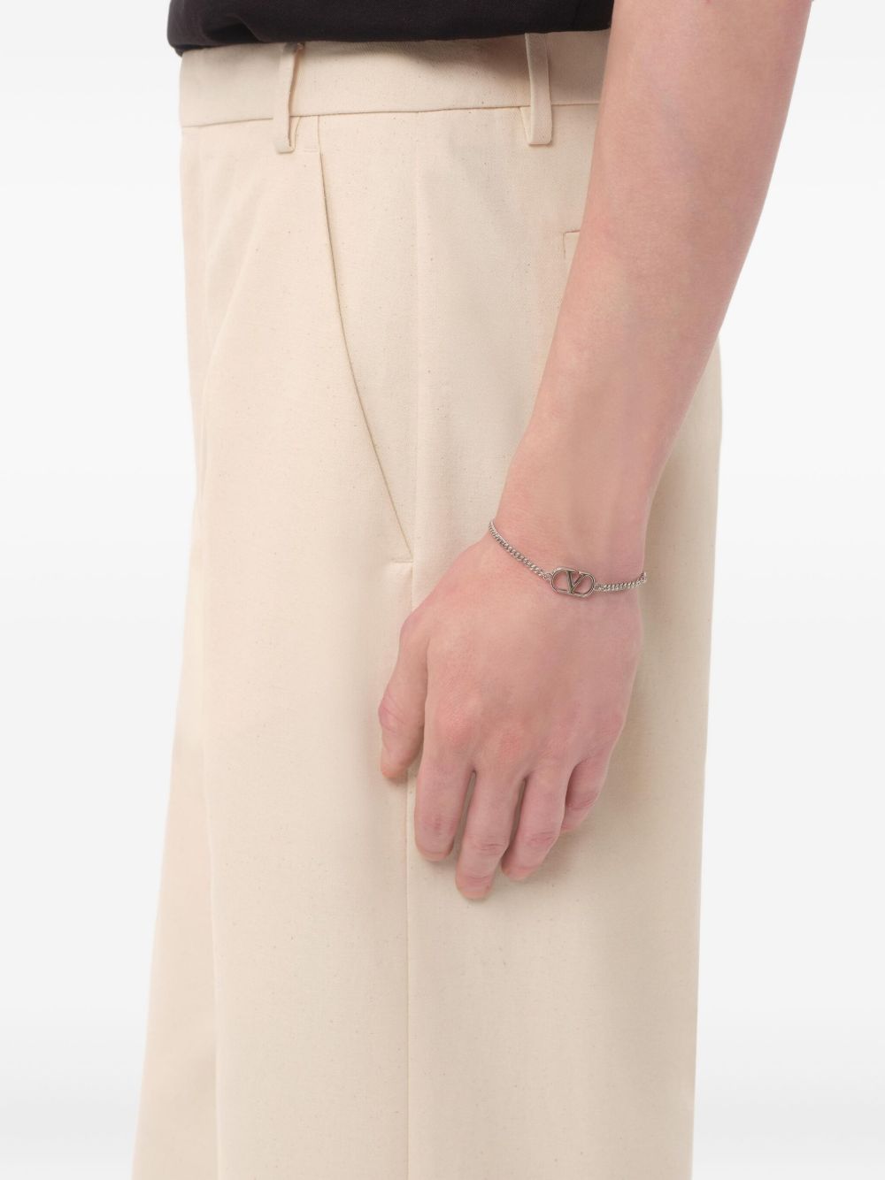 VALENTINO GARAVANI Signature VLogo Metal Bracelet - Adjustable Length