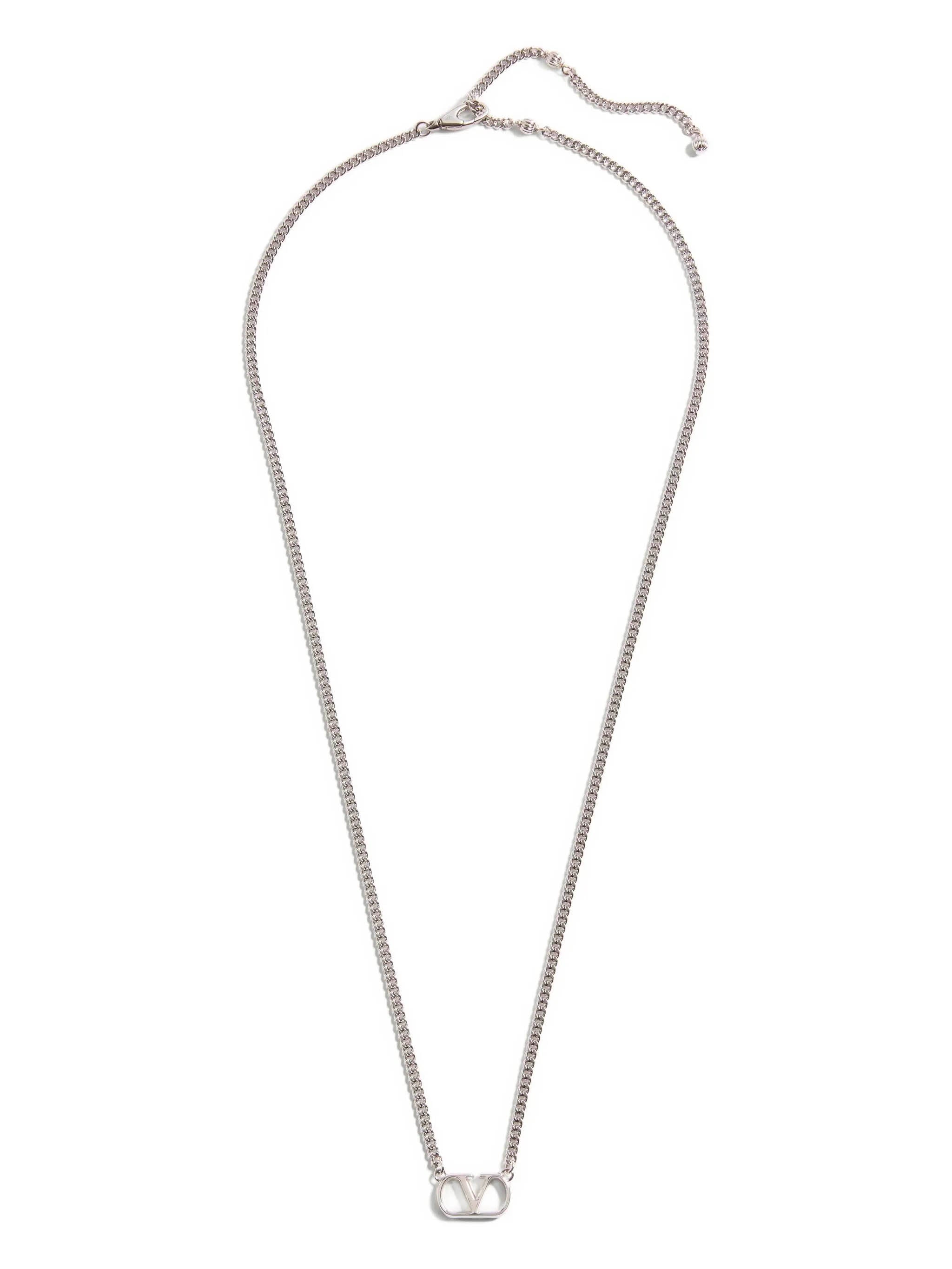 VALENTINO GARAVANI Signature Vlogo Necklace - Adjustable Length 63 to 72 cm