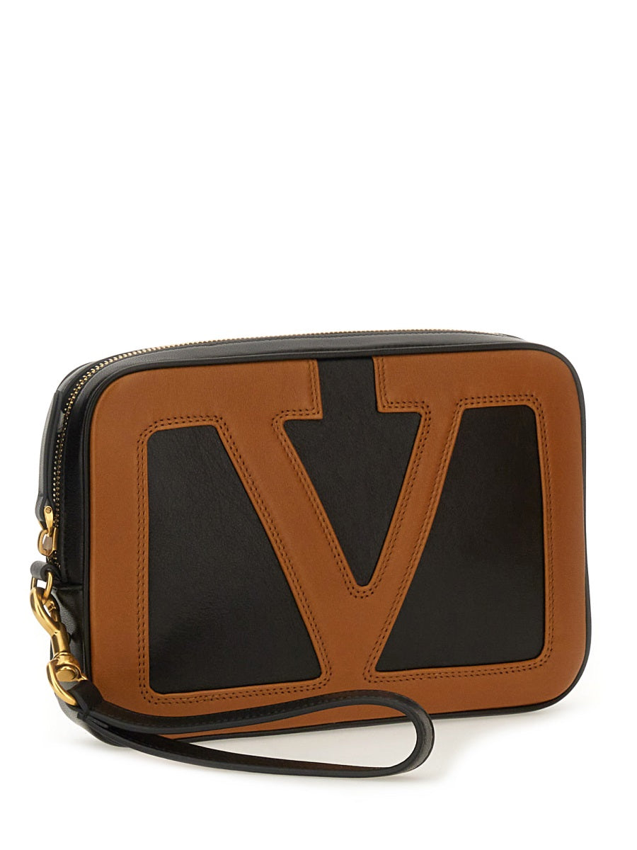 VALENTINO GARAVANI Mini Nappa Leather Pouch Handbag