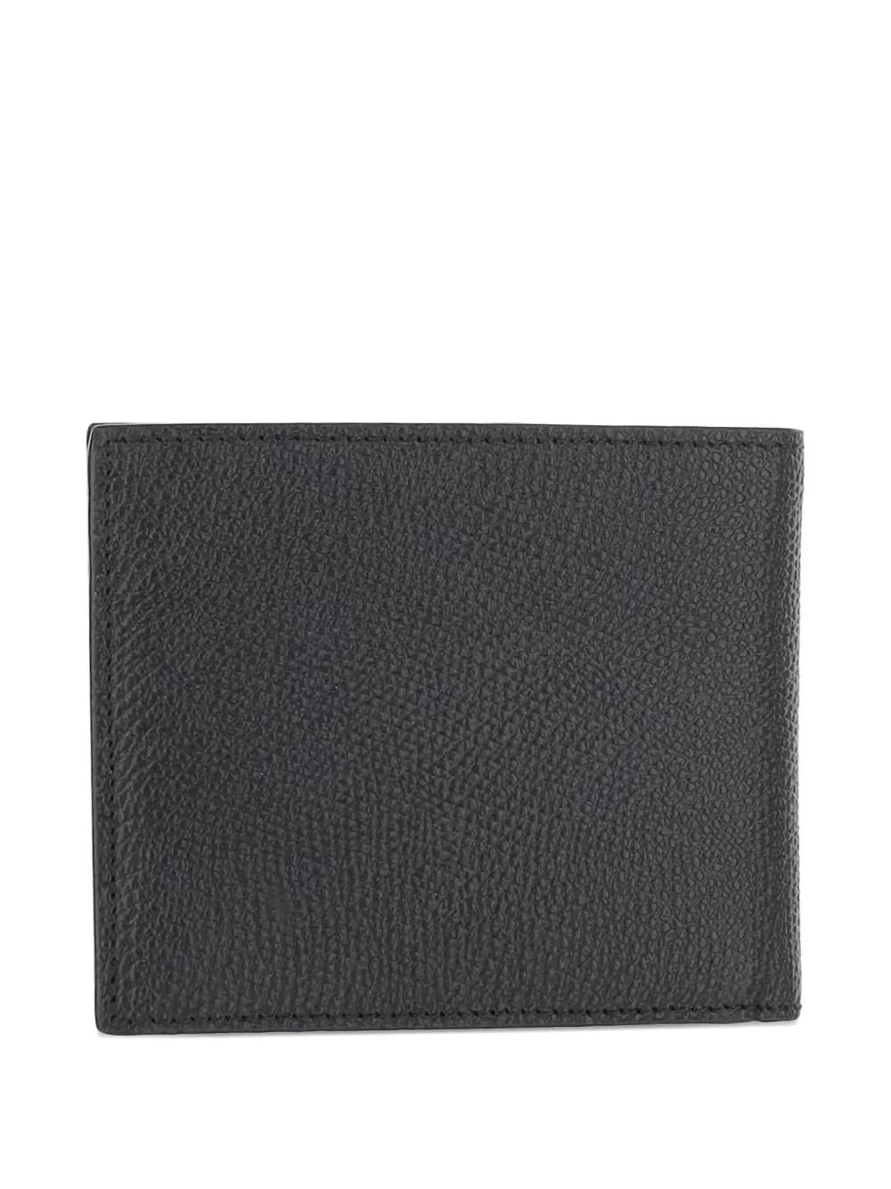 VALENTINO Pebble Leather Vlogo Mini Wallet