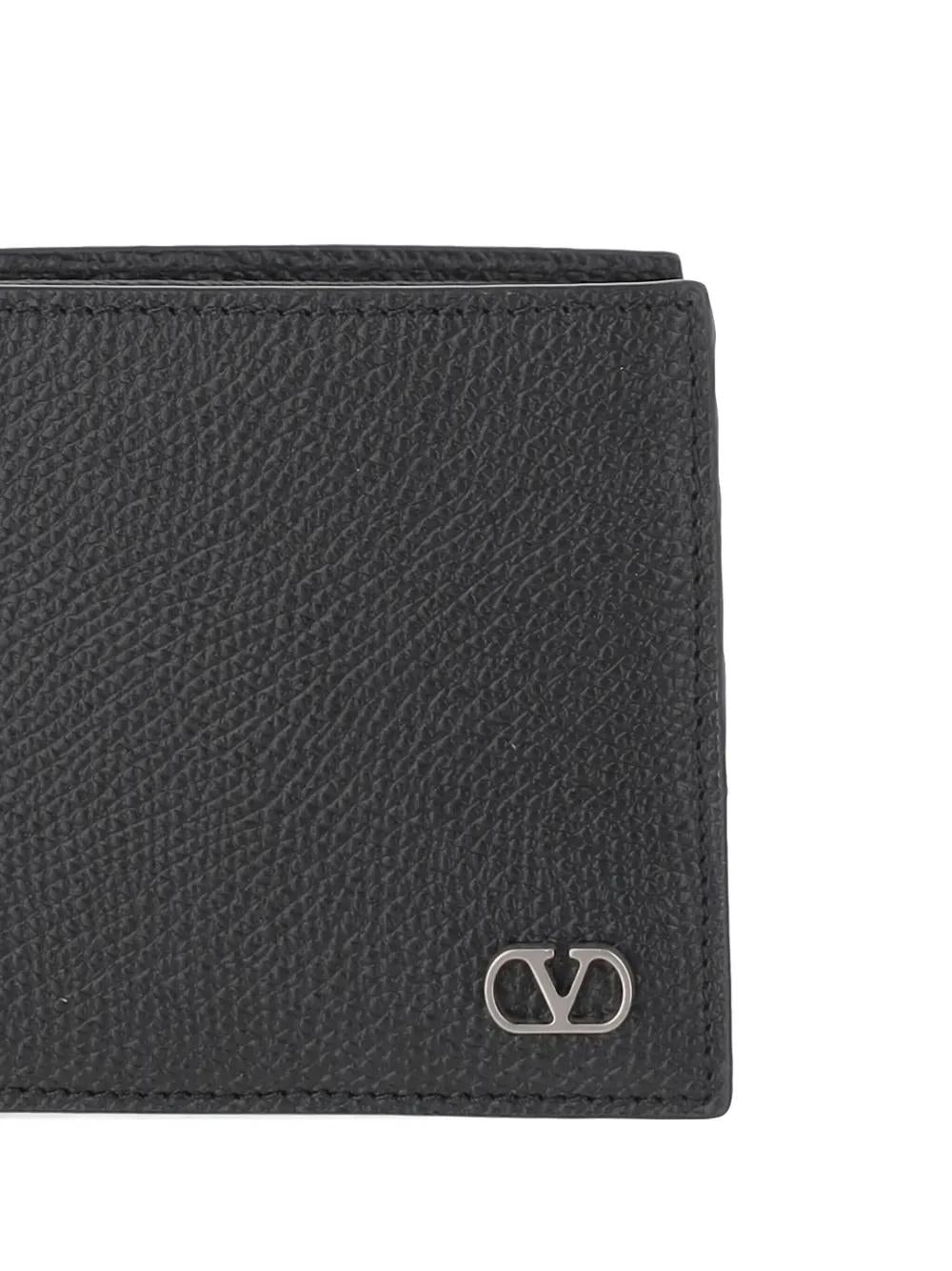 VALENTINO GARAVANI Mini Signature Grainy Calfskin Wallet