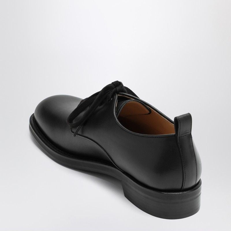 VALENTINO GARAVANI Leather Strap Lace-Up Shoes with VLogo Plaque