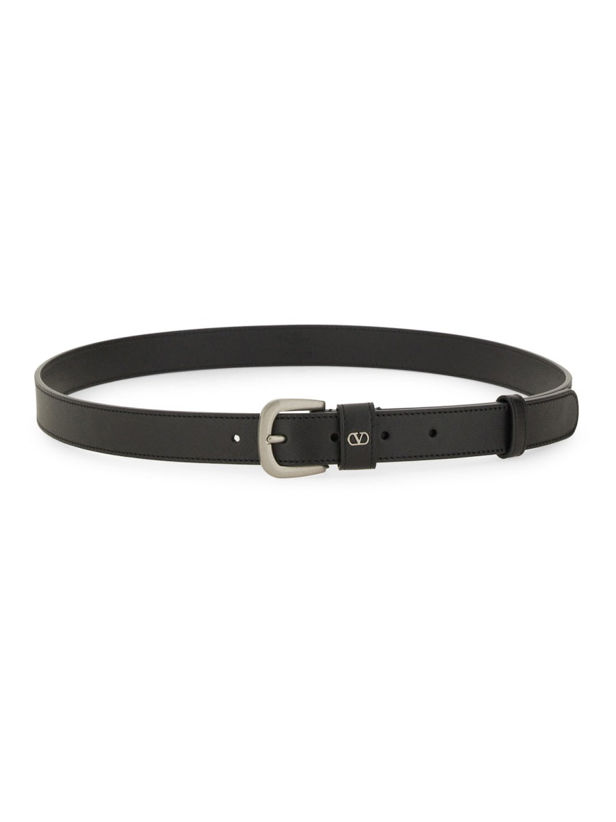 VALENTINO GARAVANI Signature VLOGO Leather Belt for Men