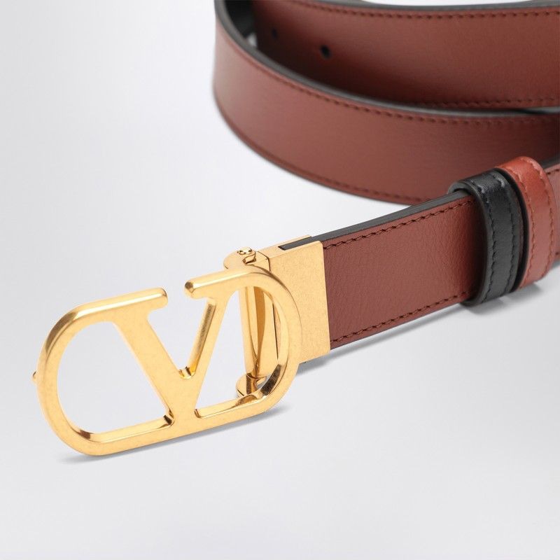 VALENTINO GARAVANI Reversible 3CM Leather Belt for Men