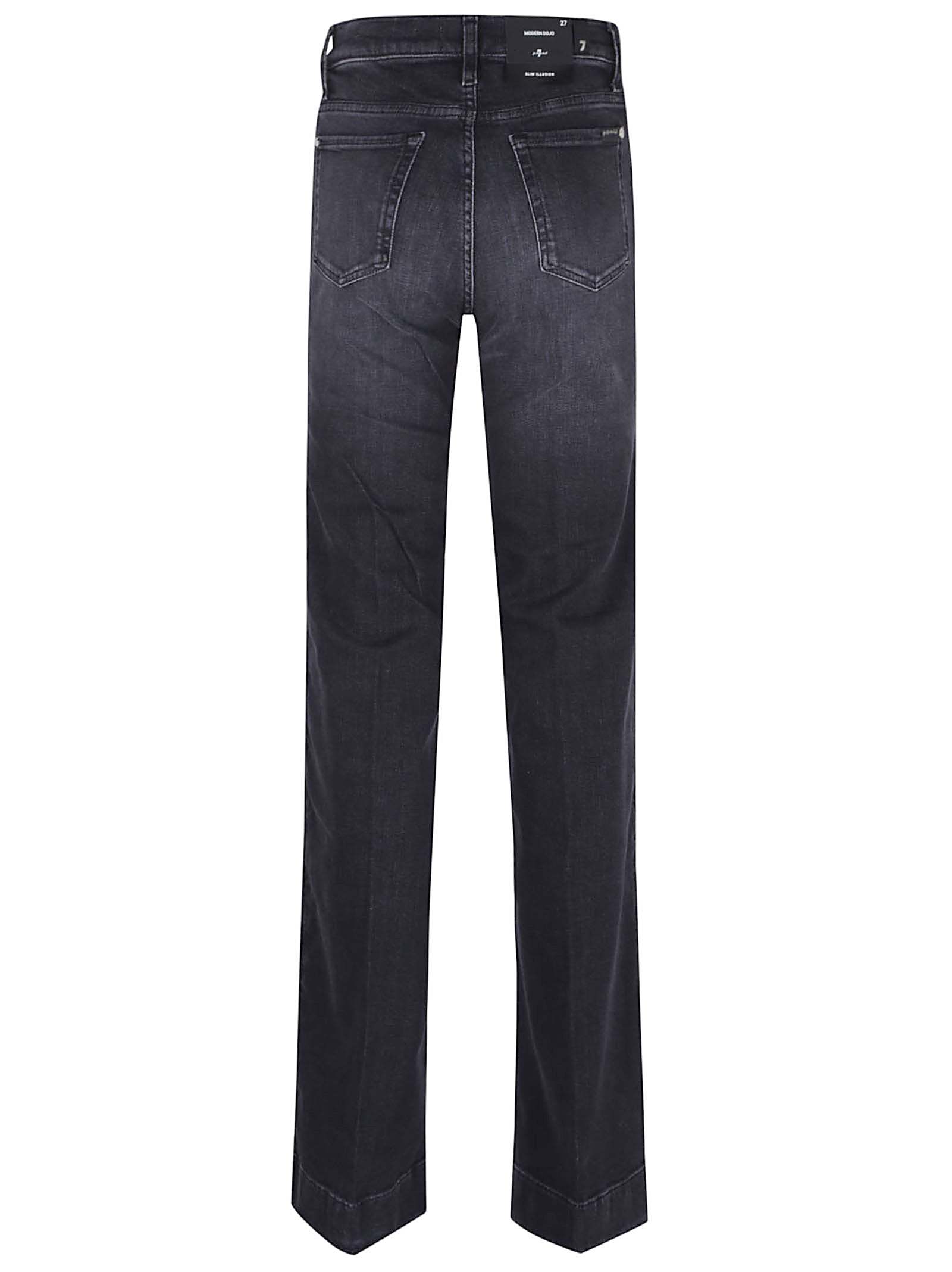 7 FOR ALL MANKIND High-Waisted Flared Stretch Cotton Jeans