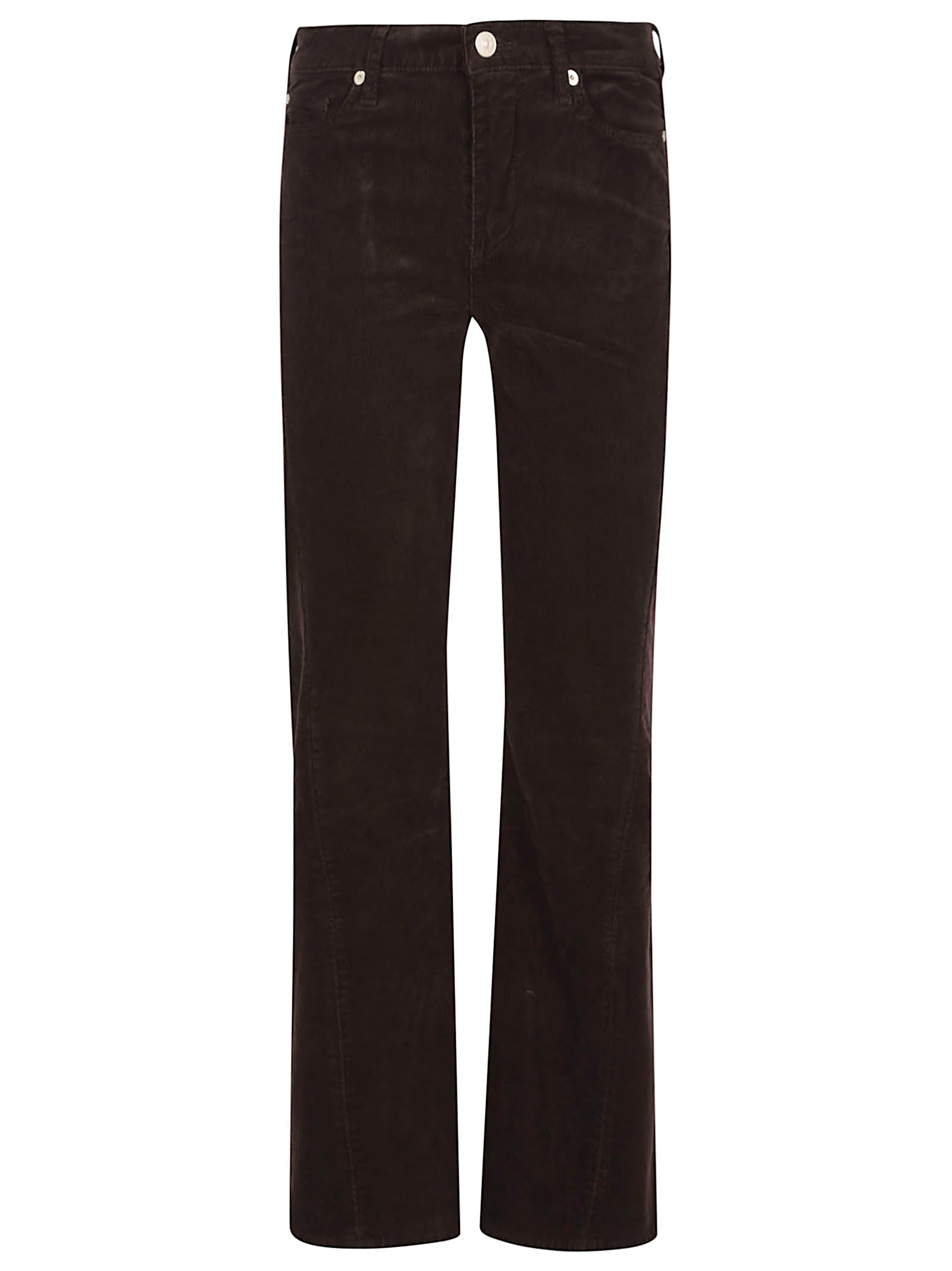 7 FOR ALL MANKIND Fitted Mid-Rise Corduroy Jeans for Women