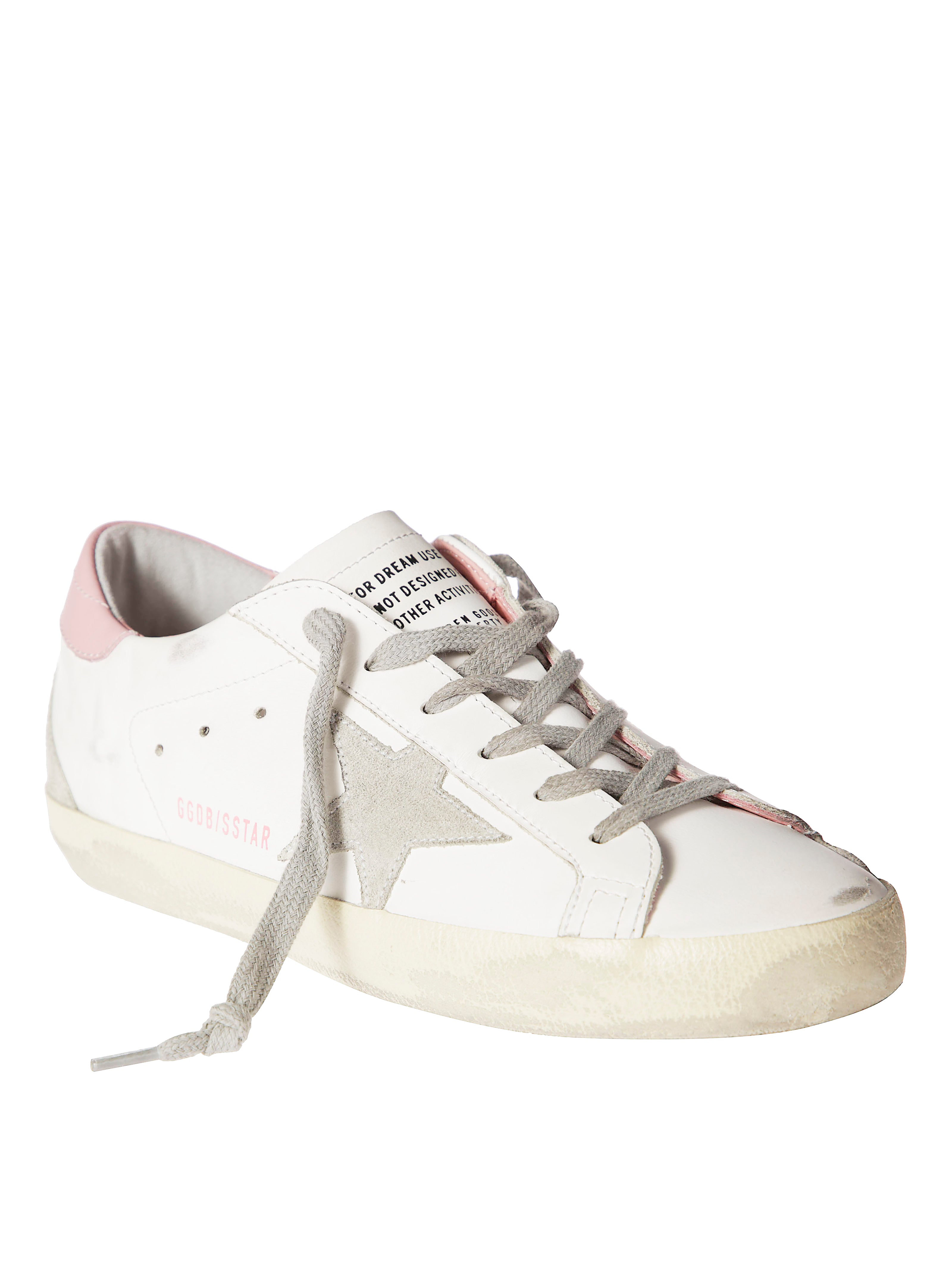 GOLDEN GOOSE Stylish Superstar Sneaker with Pink Heel Detail