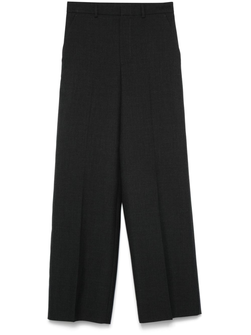 GUCCI High-Waisted Wide Leg Wool Trousers