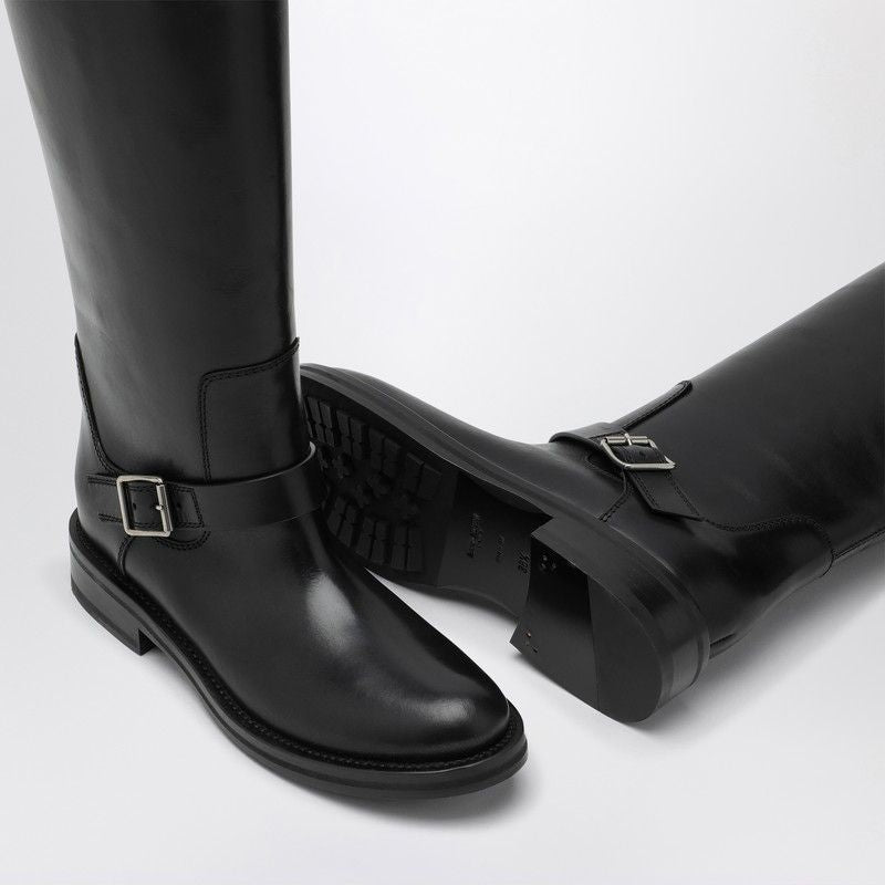 SAINT LAURENT Leather River Boots for Women