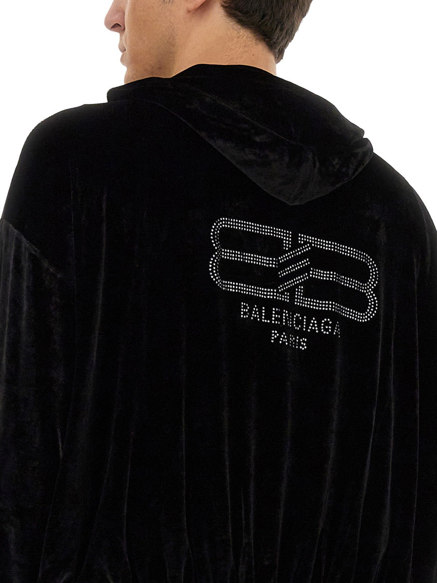 BALENCIAGA Luxury Velvet Hoodie for Men