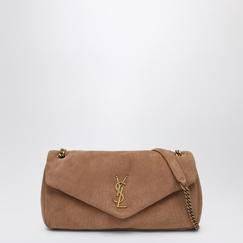 SAINT LAURENT Medium Caramel Calypso Leather Handbag