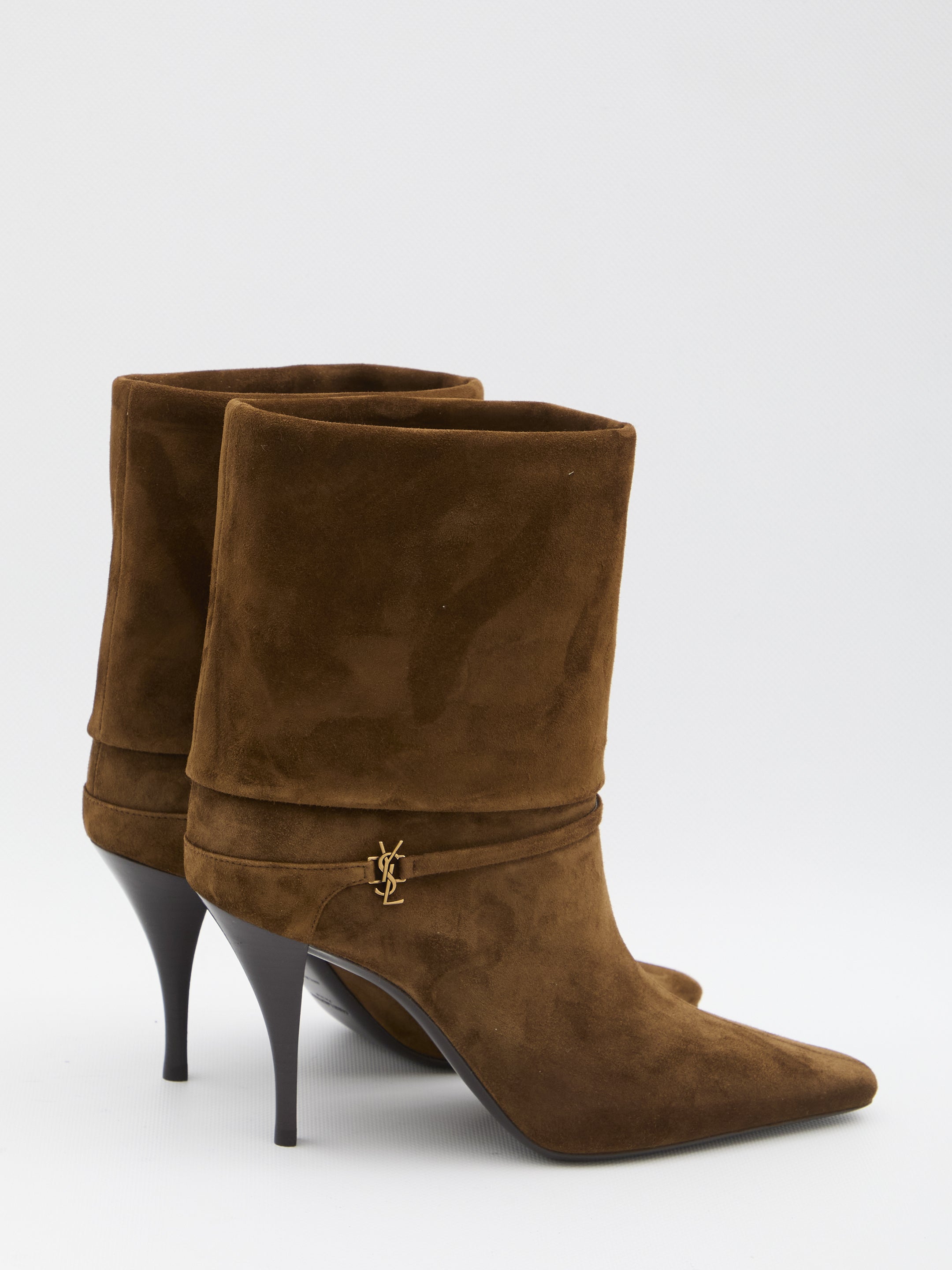 SAINT LAURENT 85MM Folded Ankle Boots