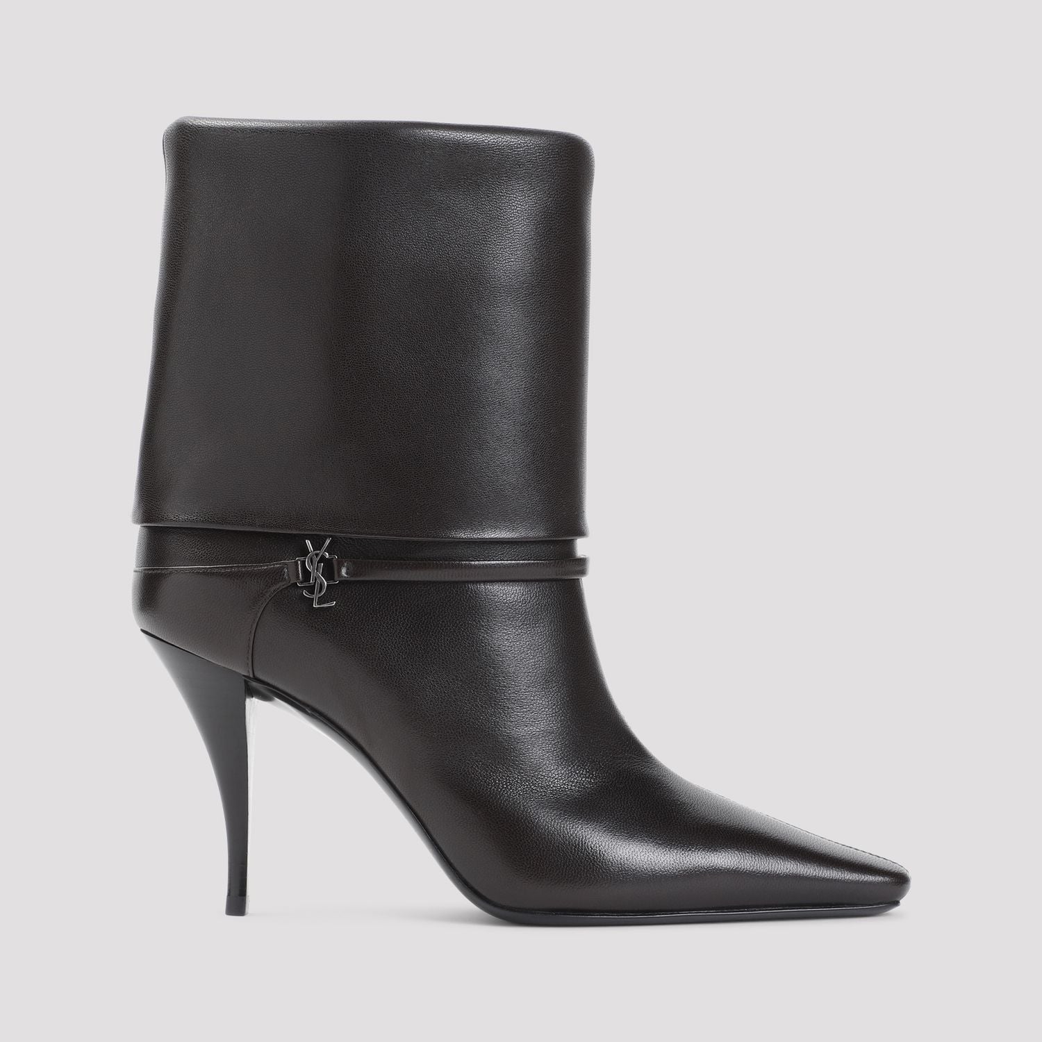 SAINT LAURENT Pointed Toe Stiletto Ankle Boots with Dust Handbag - Heel Height: 9cm