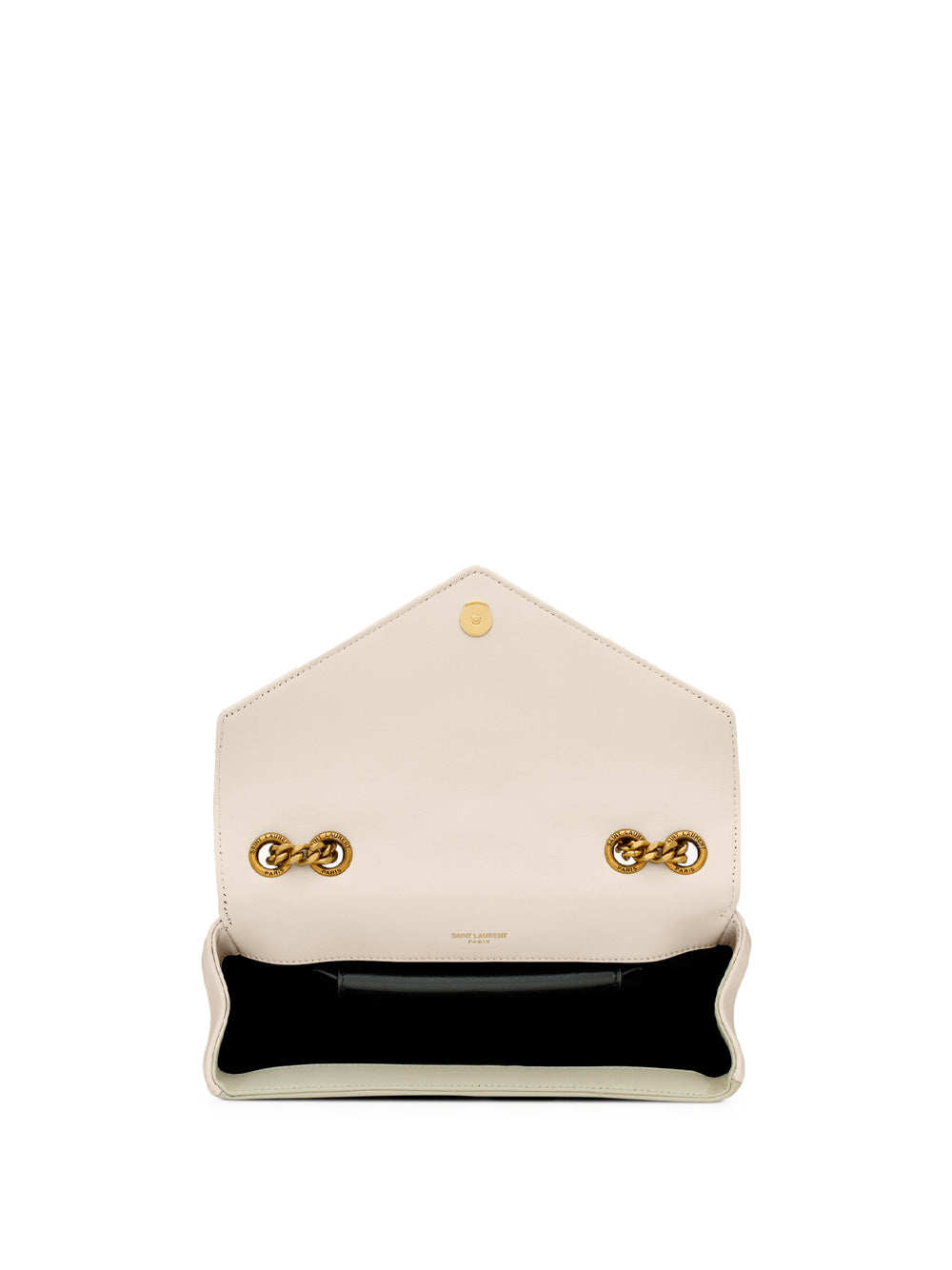 SAINT LAURENT Mini Chevron Quilted Leather Handbag