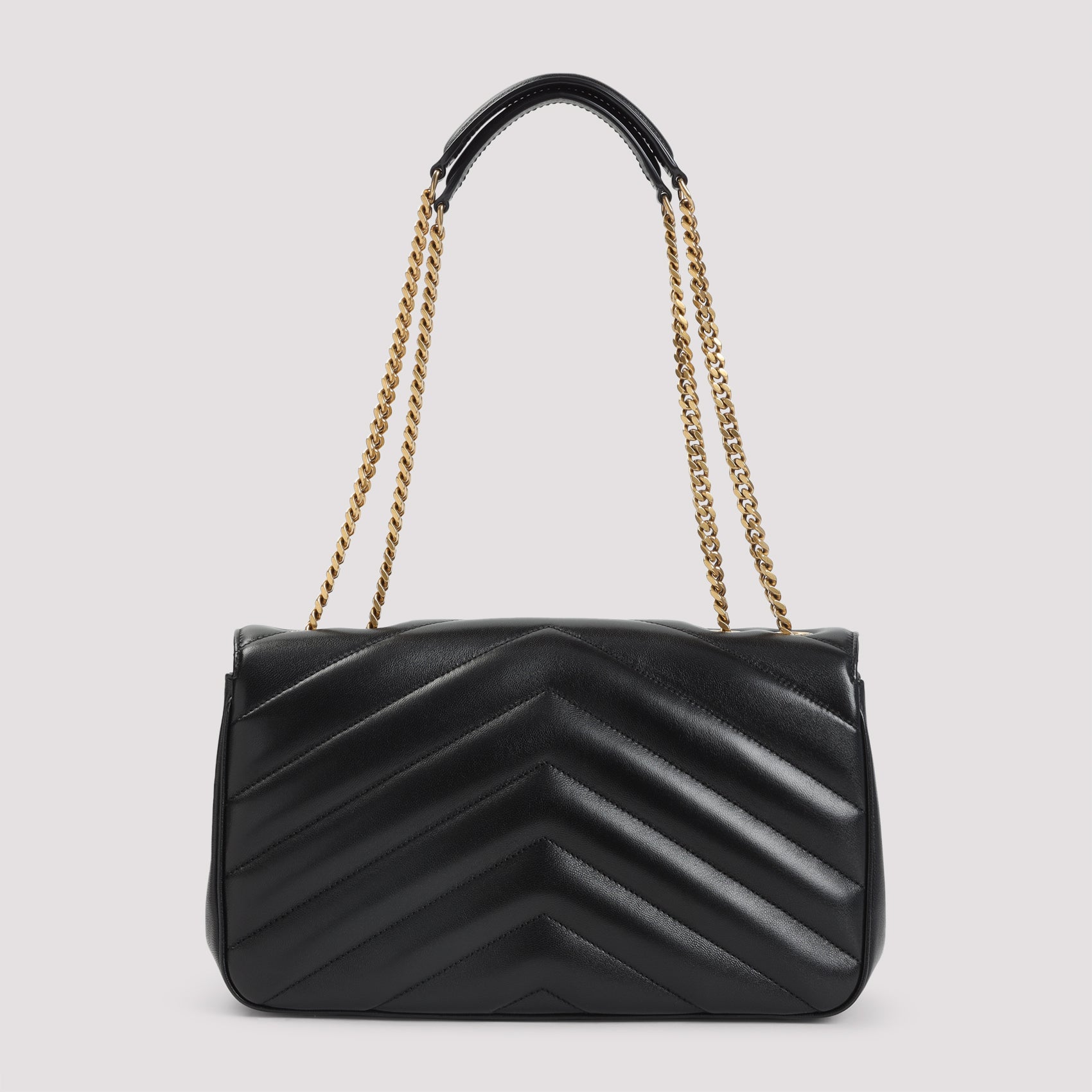 SAINT LAURENT Loulou Media Leather Handbag - 29 cm