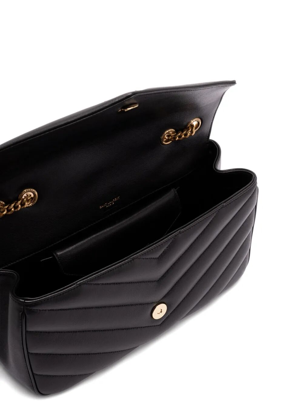 SAINT LAURENT Loulou Media Leather Handbag - 29 cm