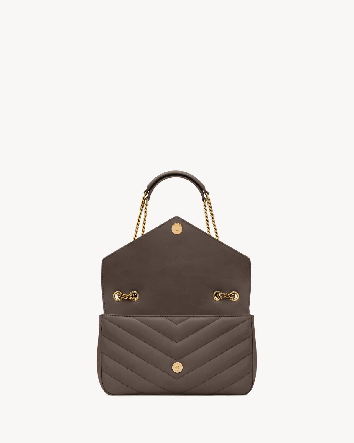 SAINT LAURENT Elegant Lamb Leather Shoulder Handbag