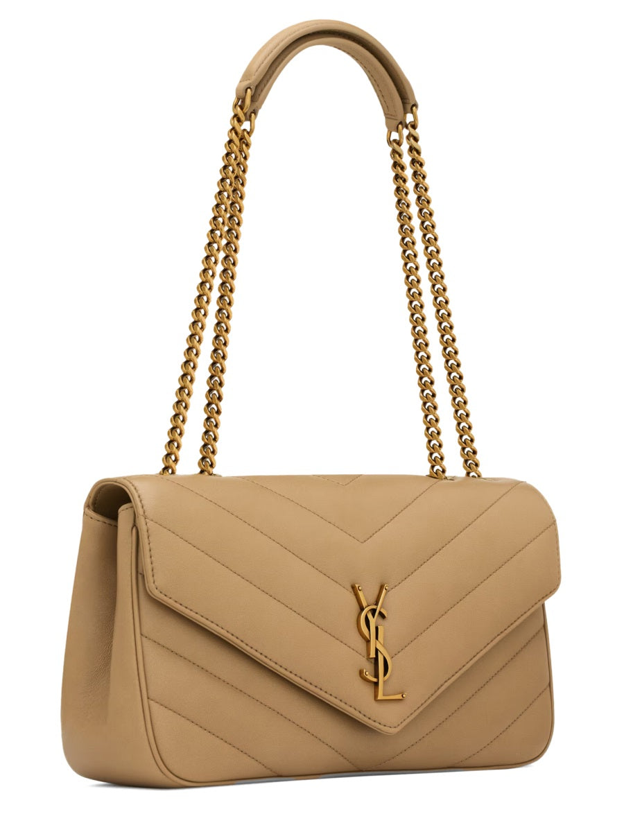 SAINT LAURENT Medium Lamb Leather Shoulder Handbag