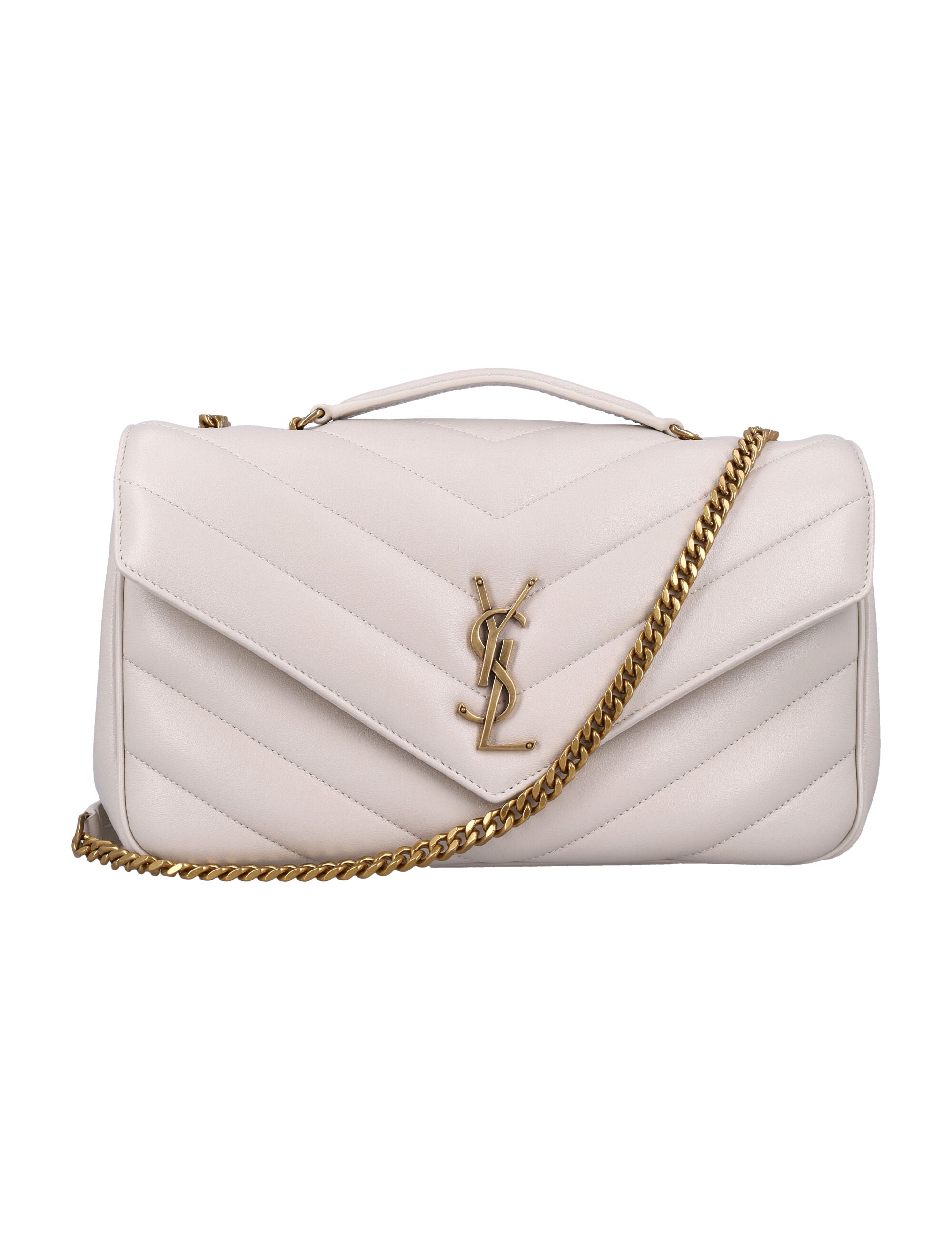 SAINT LAURENT Medium Chevron-Quilted Handbag