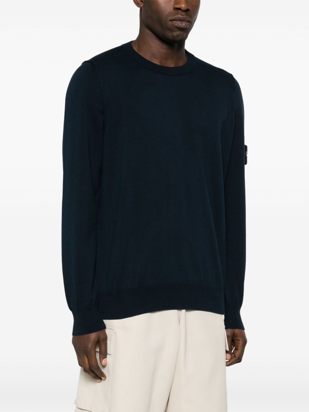 STONE ISLAND Men's Crew-Neck Cotton Jumper