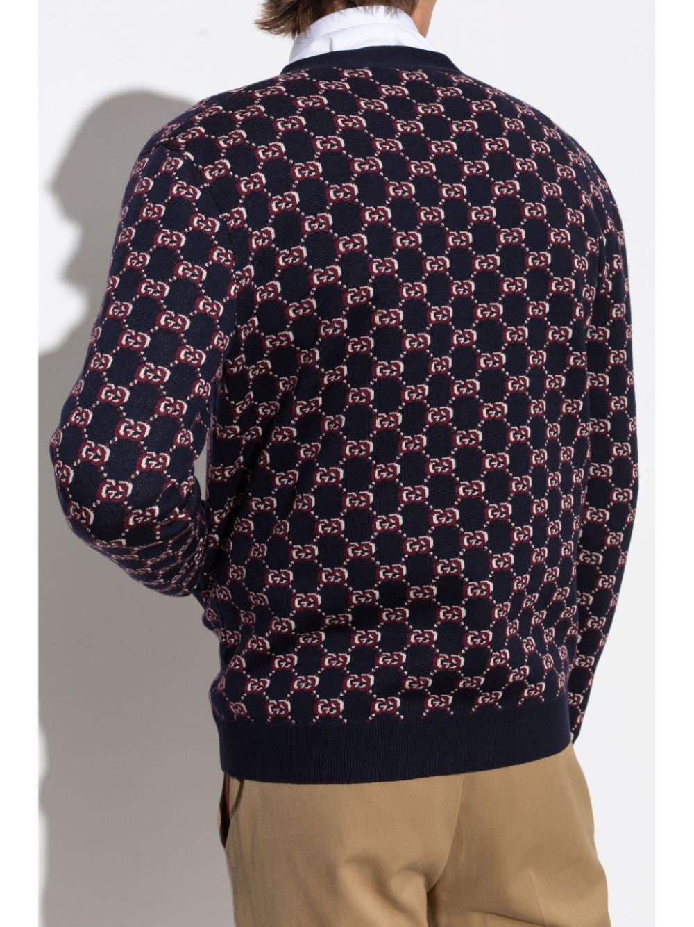 GUCCI Shadow Wool Cardigan for Men