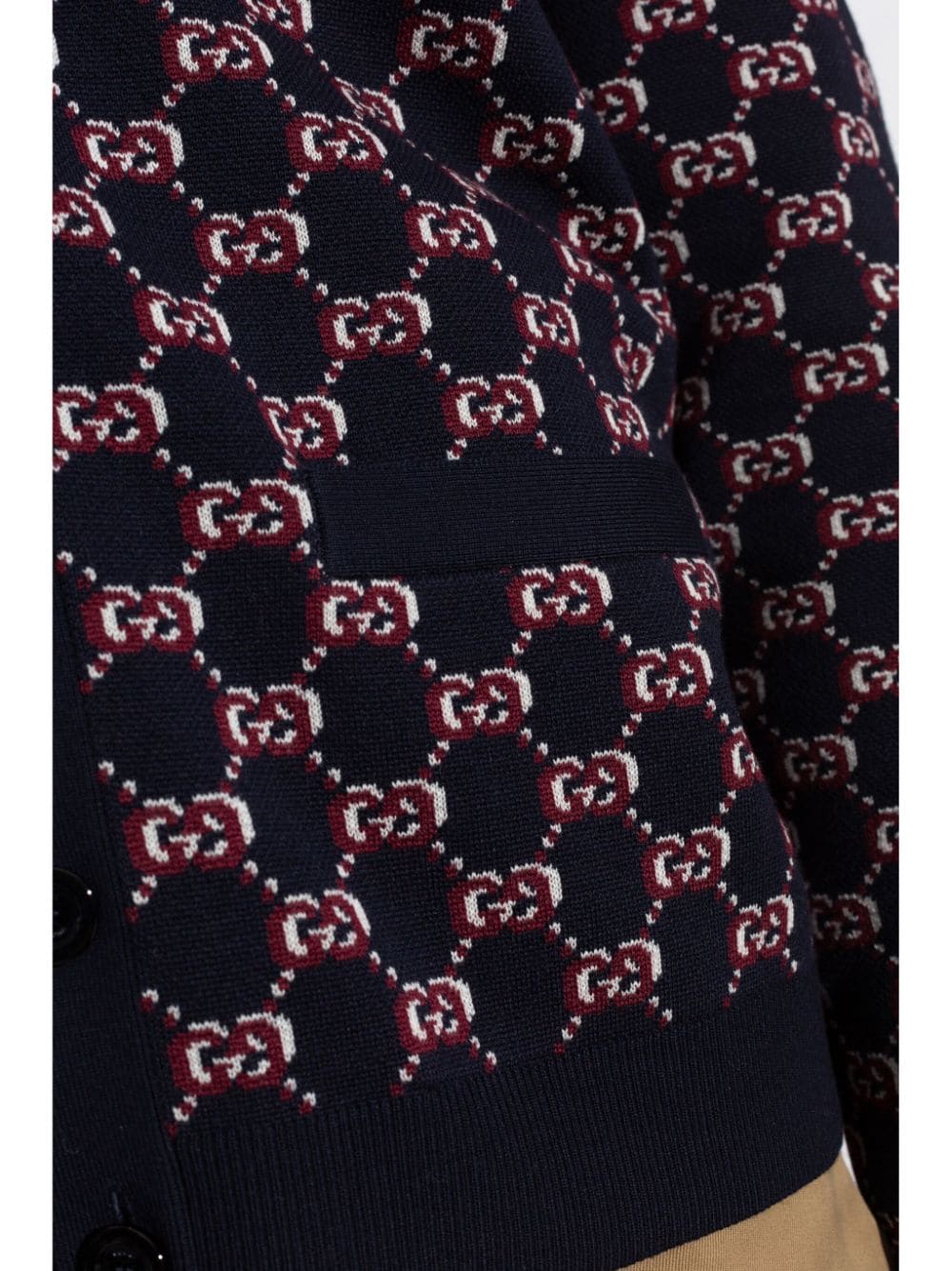 GUCCI Shadow Wool Cardigan for Men