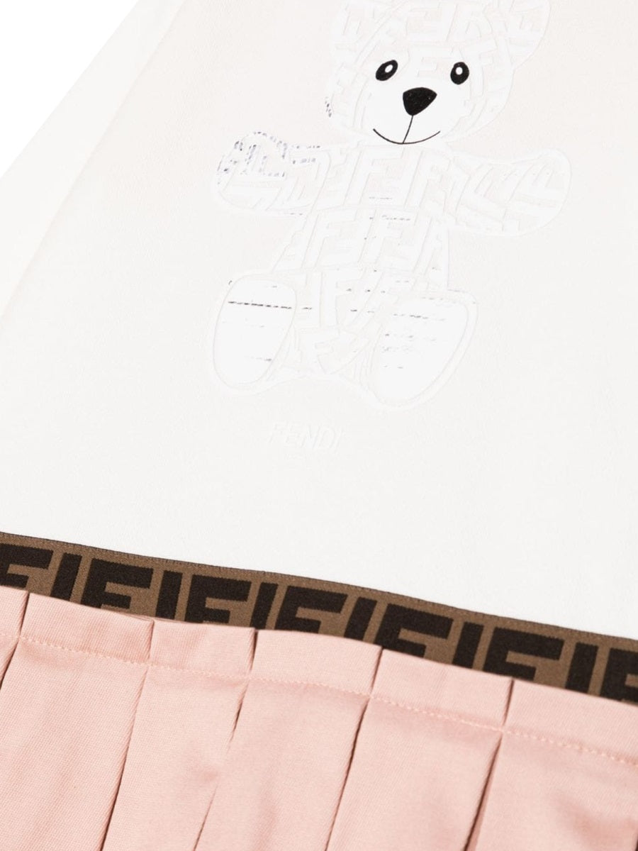 FENDI Pleated Mini Skirt Dress for Girls