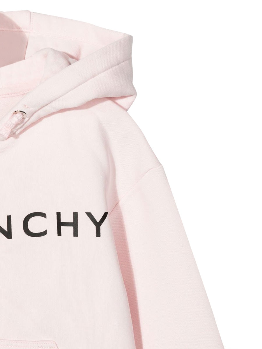 GIVENCHY Zipper Hooded Cardigan with Logo for Girls