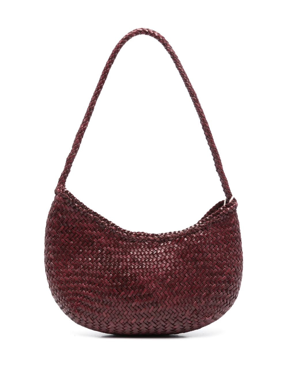 DRAGON DIFUSSION Mini Braided Calfskin Shoulder Handbag - 18 x 27 CM
