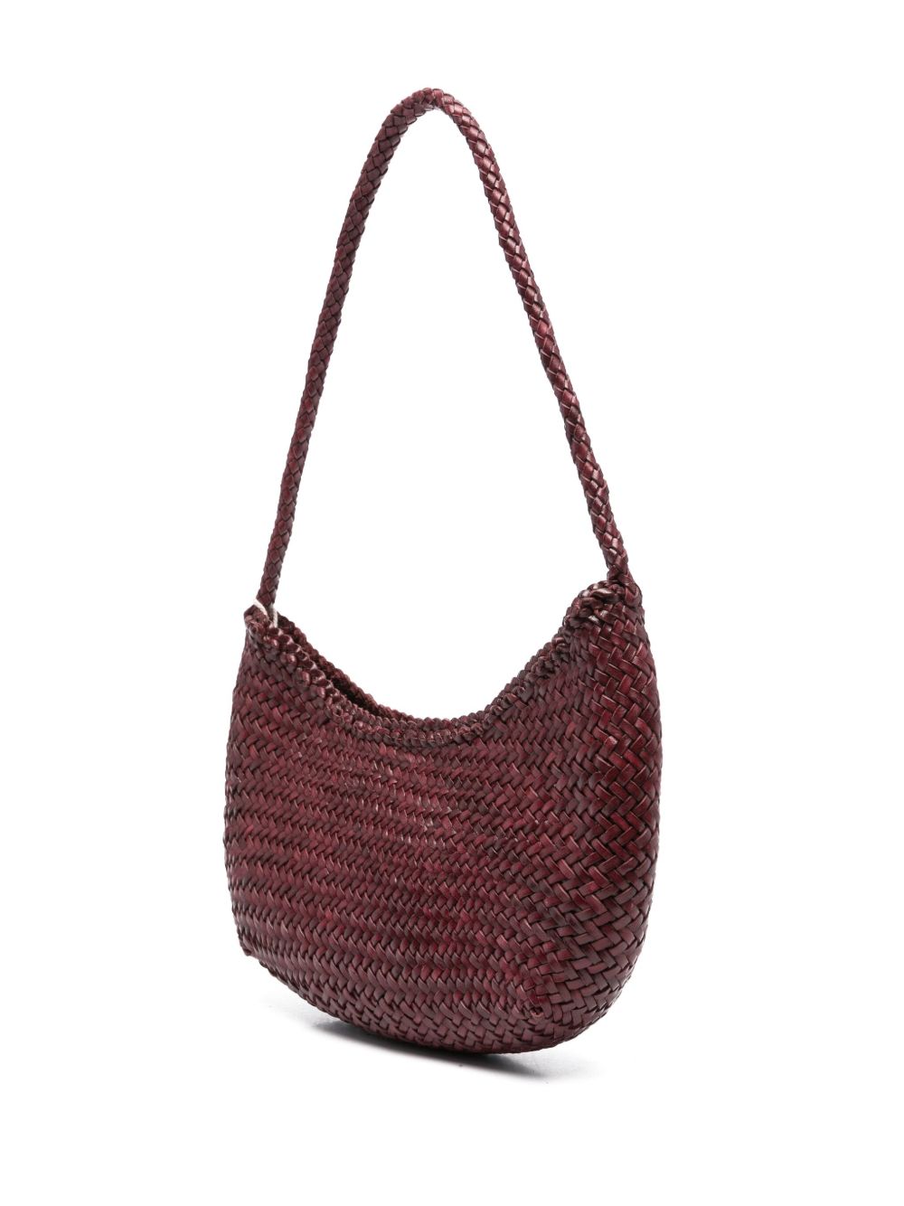 DRAGON DIFUSSION Mini Braided Calfskin Shoulder Handbag - 18 x 27 CM