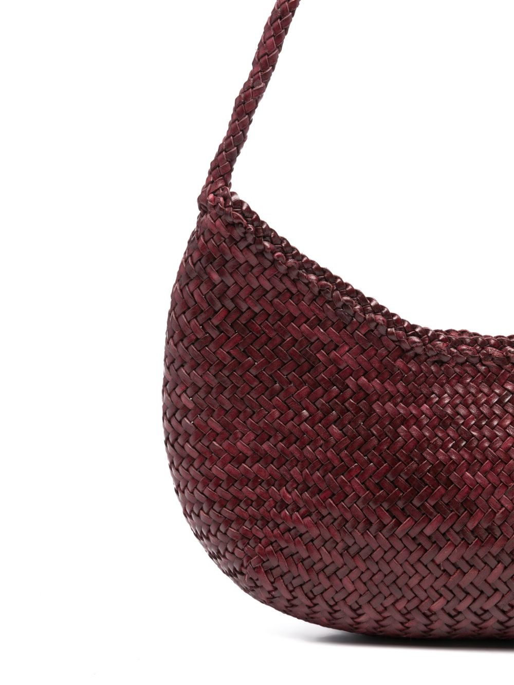 DRAGON DIFUSSION Mini Braided Calfskin Shoulder Handbag - 18 x 27 CM