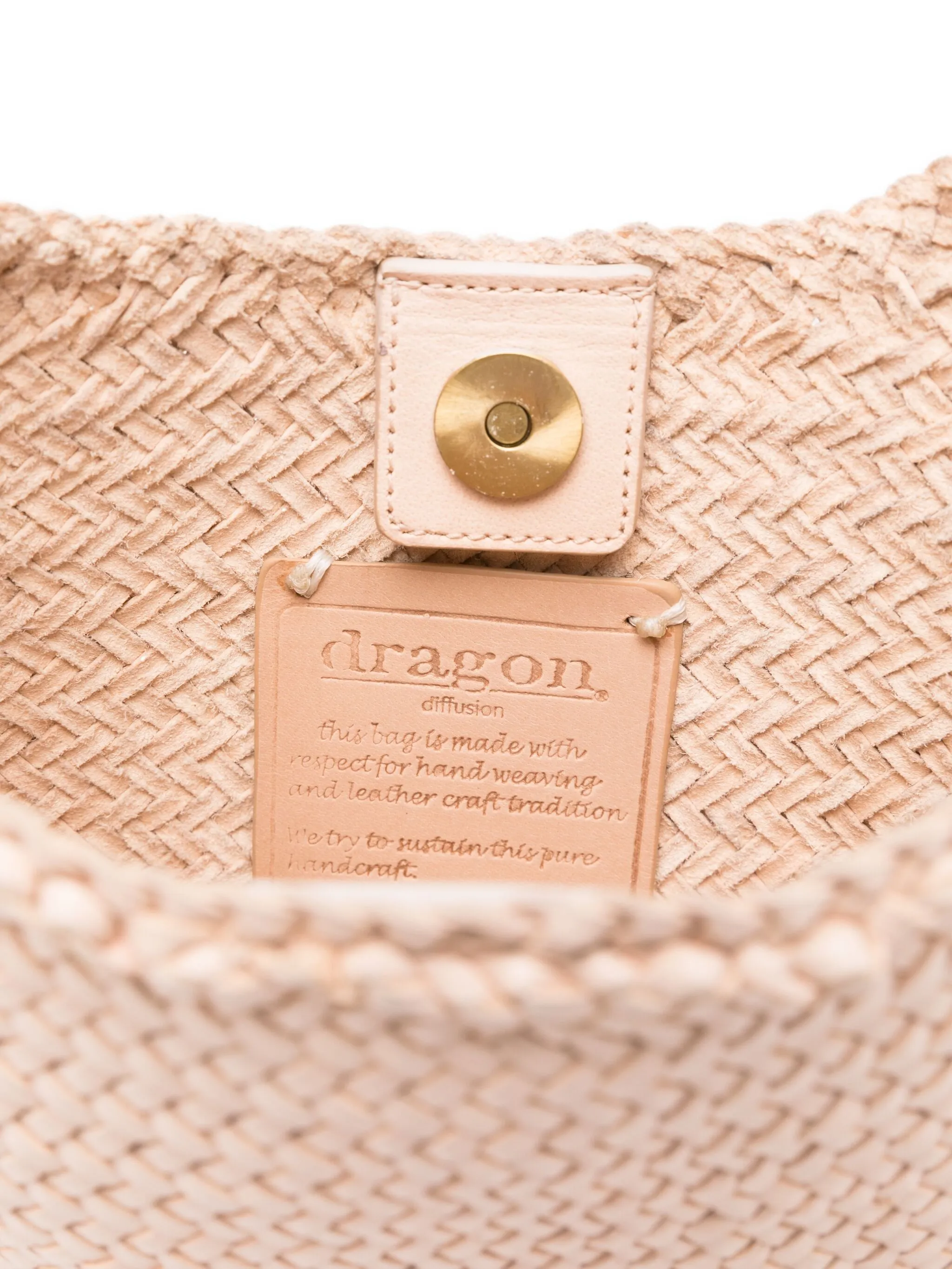 DRAGON DIFUSSION Mini Natural Braided Calfskin Shoulder Handbag - FW25