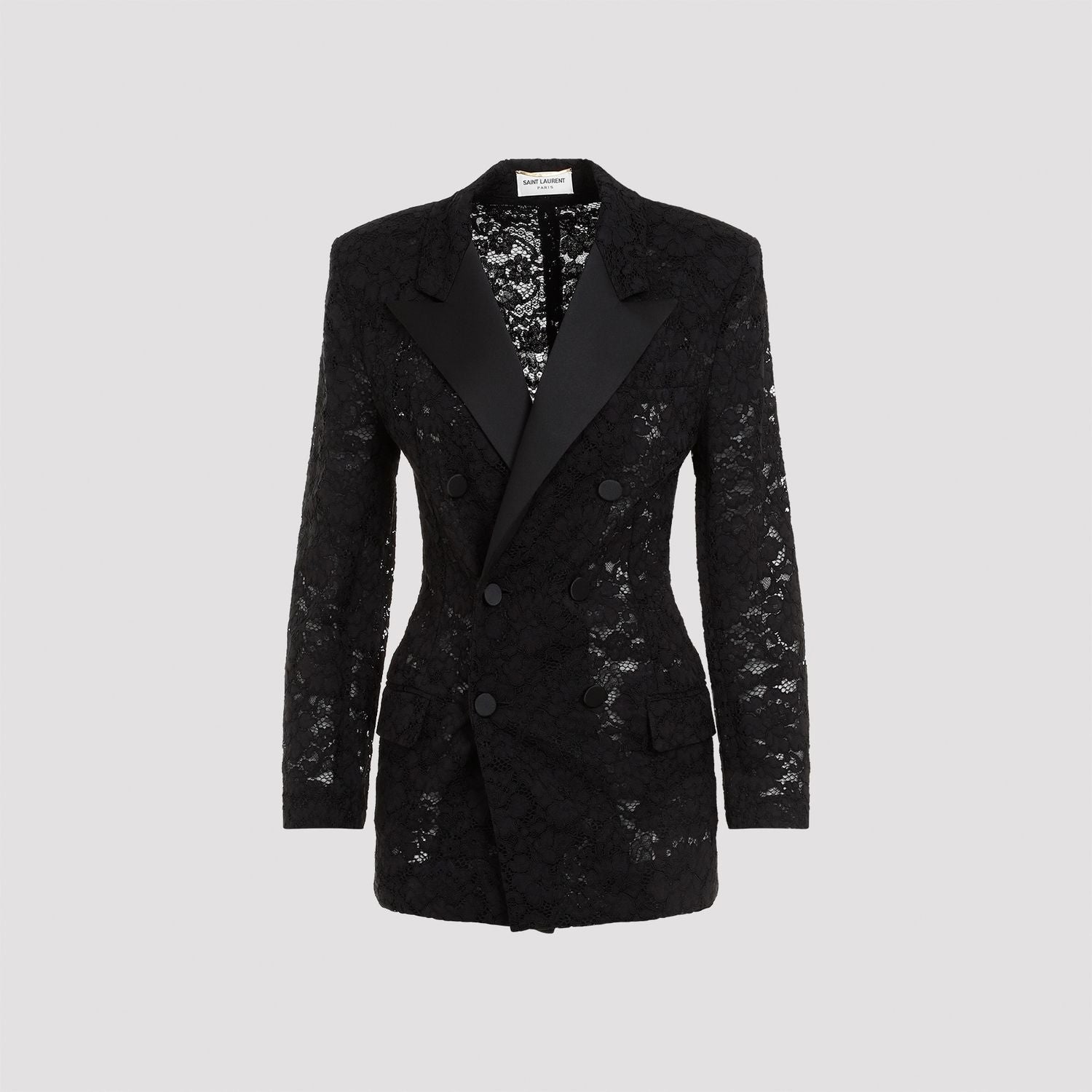 SAINT LAURENT Semi-Sheer Tuxedo Jacket