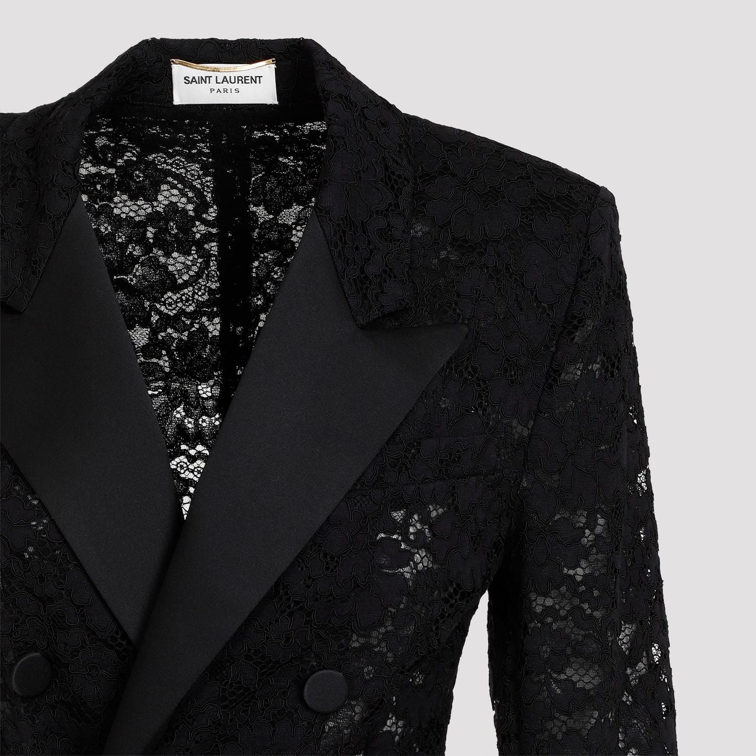 SAINT LAURENT Semi-Sheer Tuxedo Jacket