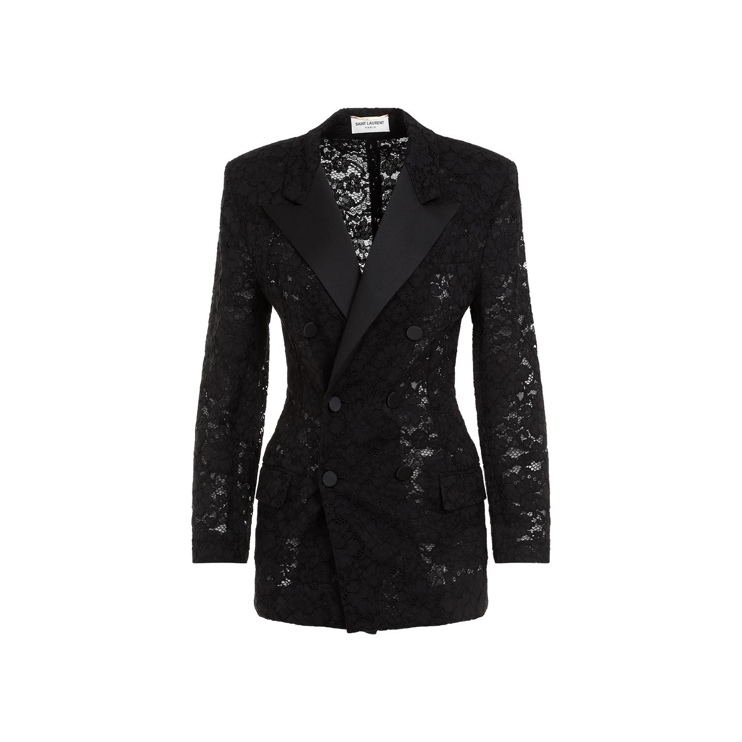 SAINT LAURENT Semi-Sheer Tuxedo Jacket