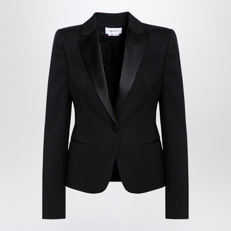 ALEXANDER MCQUEEN Elegant Single-Breasted Wool Jacket for Women