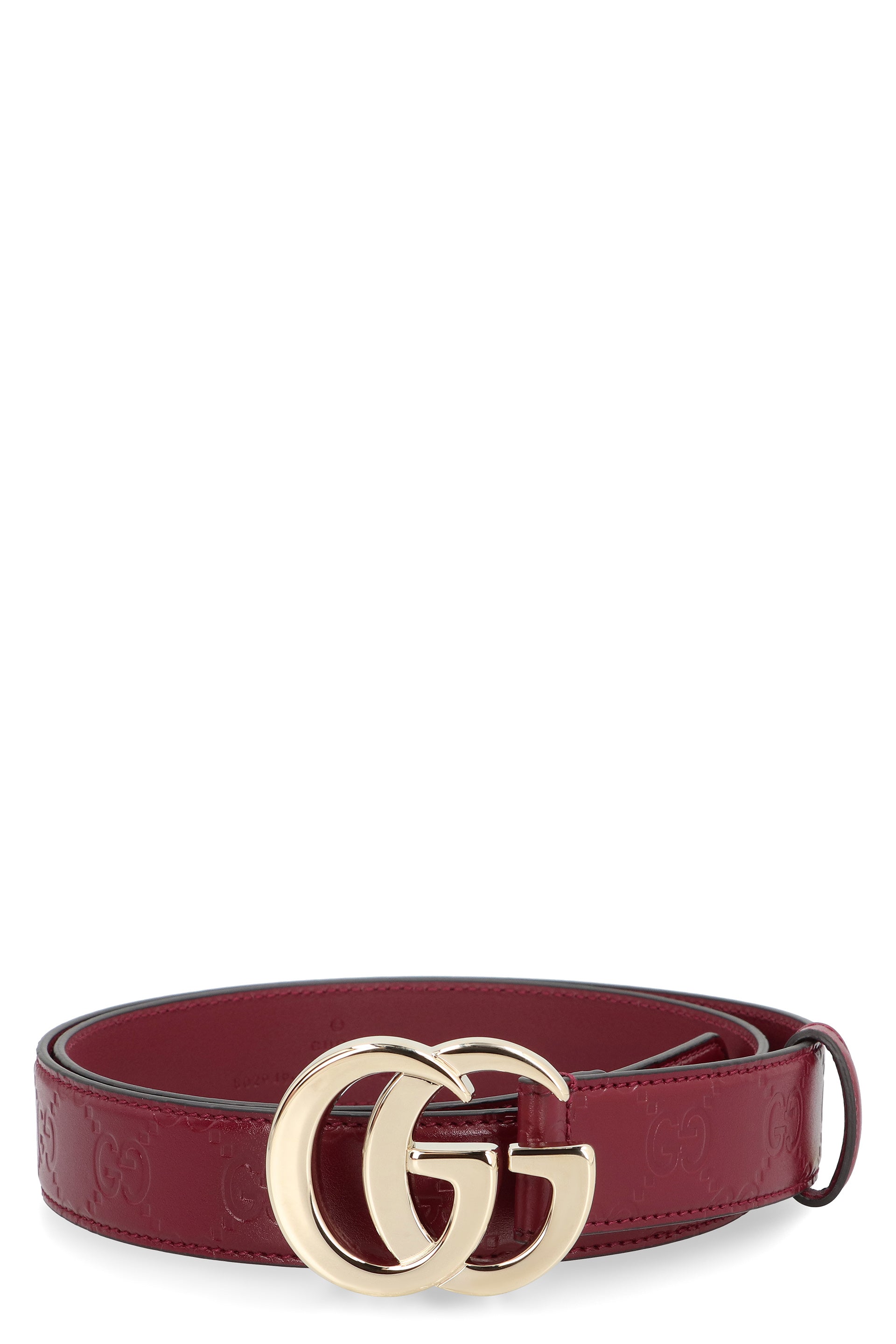 GUCCI GG Milan Leather Belt with Double G Buckle