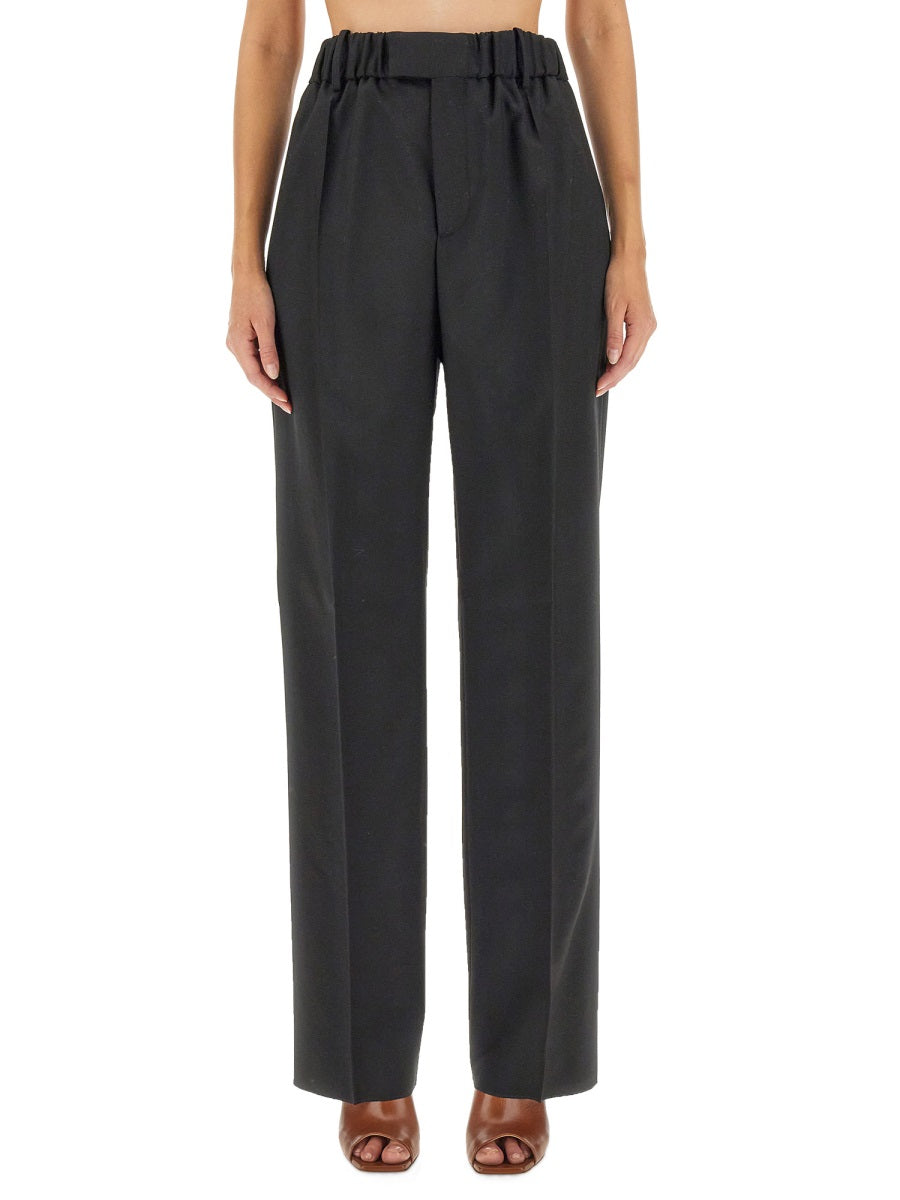 BOTTEGA VENETA Loose-Fitting Pants with Zipper and Button Closure
