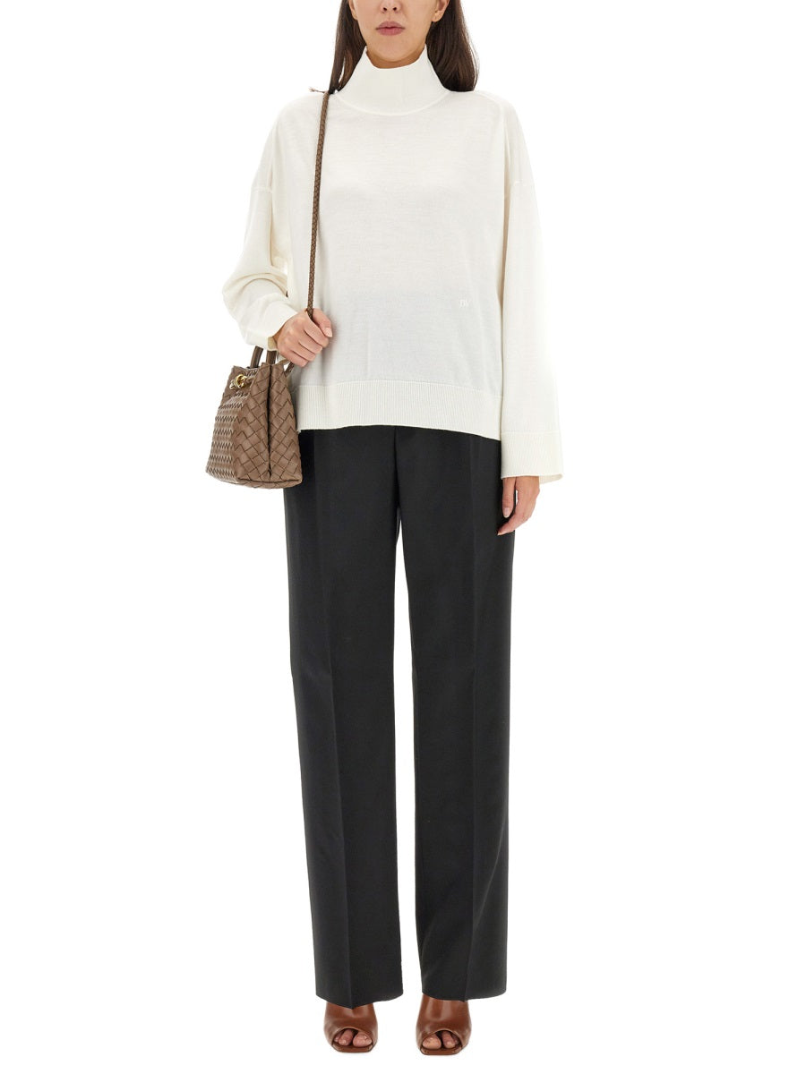 BOTTEGA VENETA Loose-Fitting Pants with Zipper and Button Closure