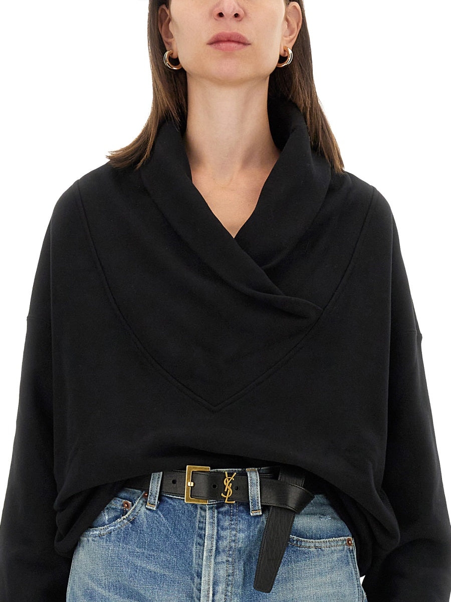 SAINT LAURENT V-Neck Sweatshirt for Women - Size S