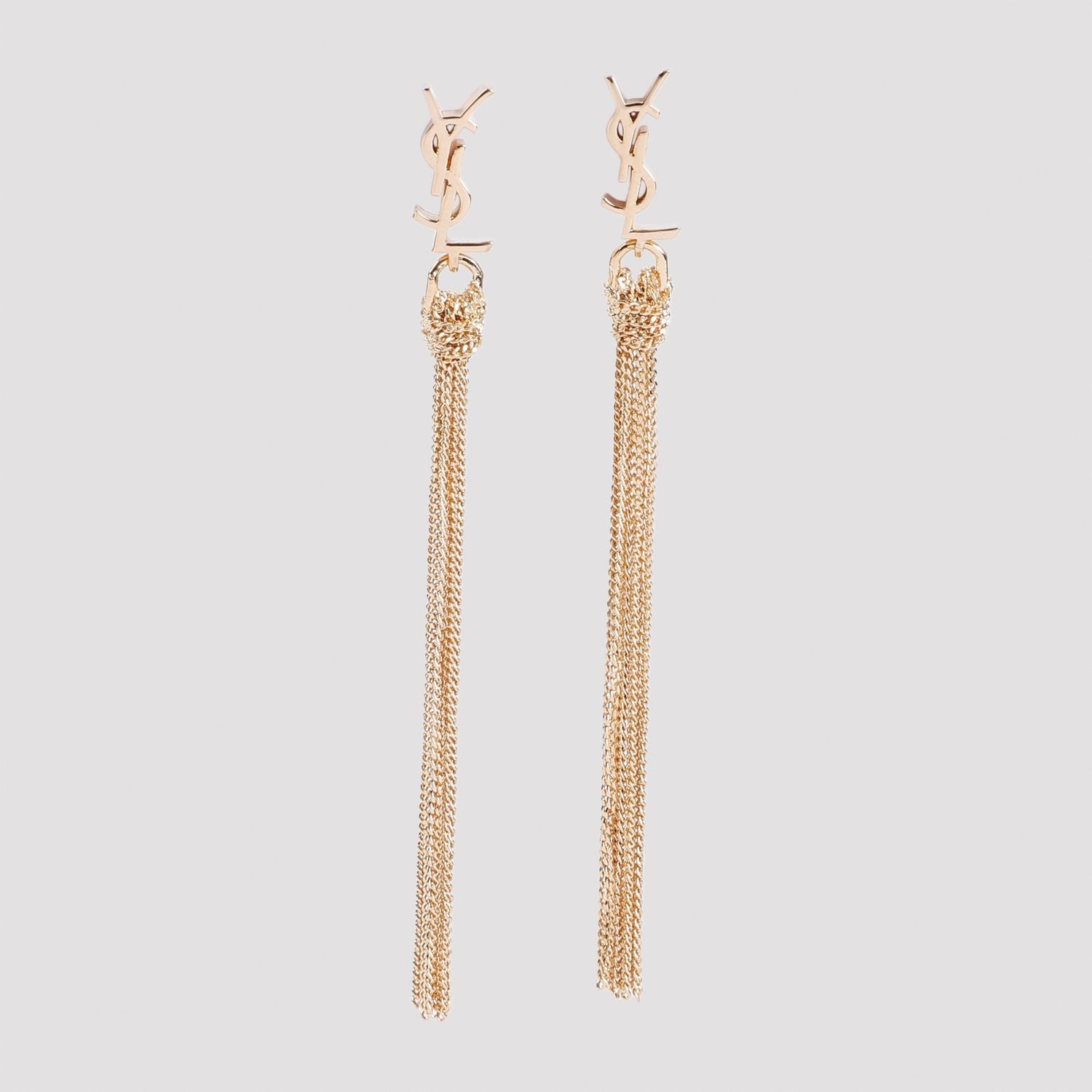 SAINT LAURENT Gold Plated Brass Earrings for Women