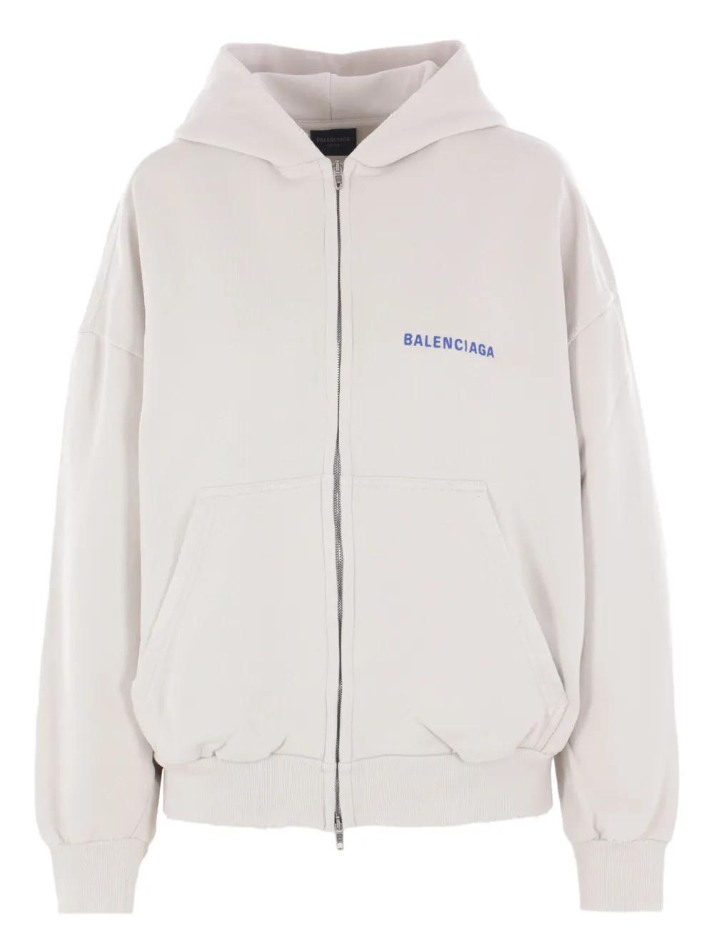 BALENCIAGA Zipped Fleece Sweatshirt - Size L