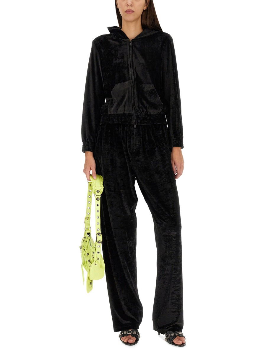 BALENCIAGA Hooded Zip-Up Sweatshirt