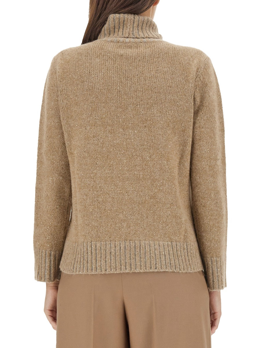 FABIANA FILIPPI High Neck Regular Fit Wool T-Shirt