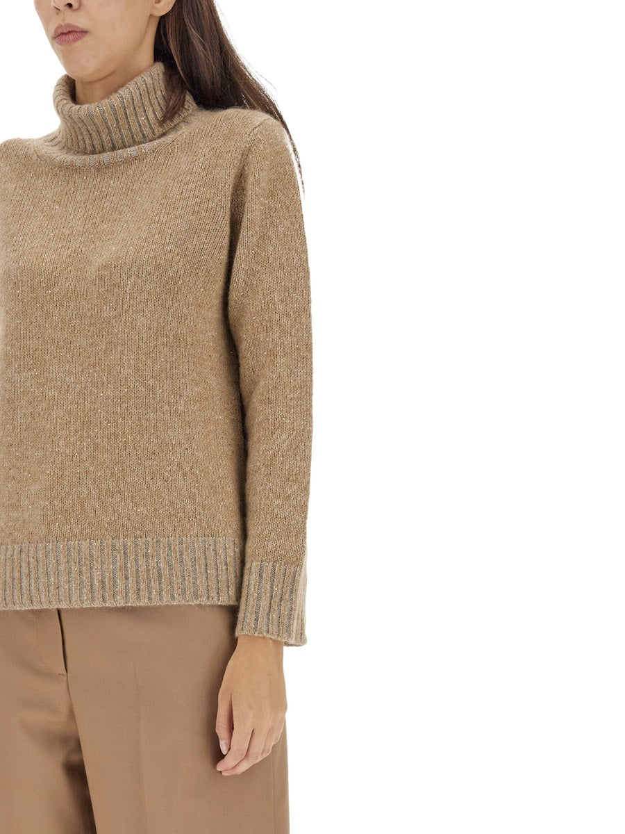 FABIANA FILIPPI High Neck Regular Fit Wool T-Shirt
